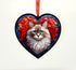 Ragdoll Cat Stained Glass Effect Heart Suncatcher